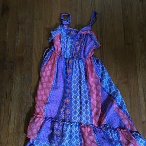 Kids boho spaghetti strap dress